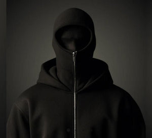 Men's Full Sleeves Zipper Hoodie with Mask
